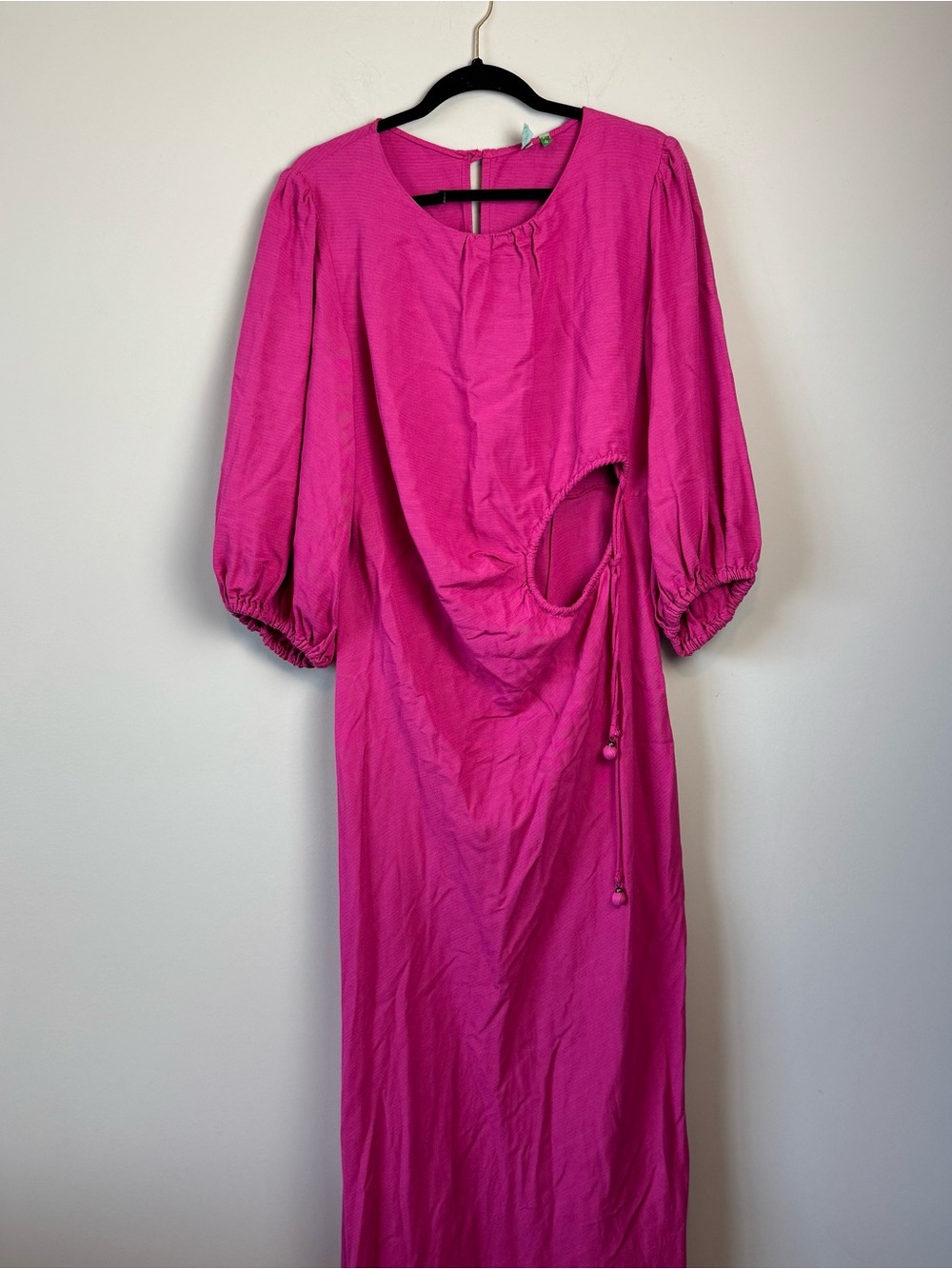 Farm Rio Blouson Sleeve Cut Out Long Sleeve Dress L - Picture 3 of 7